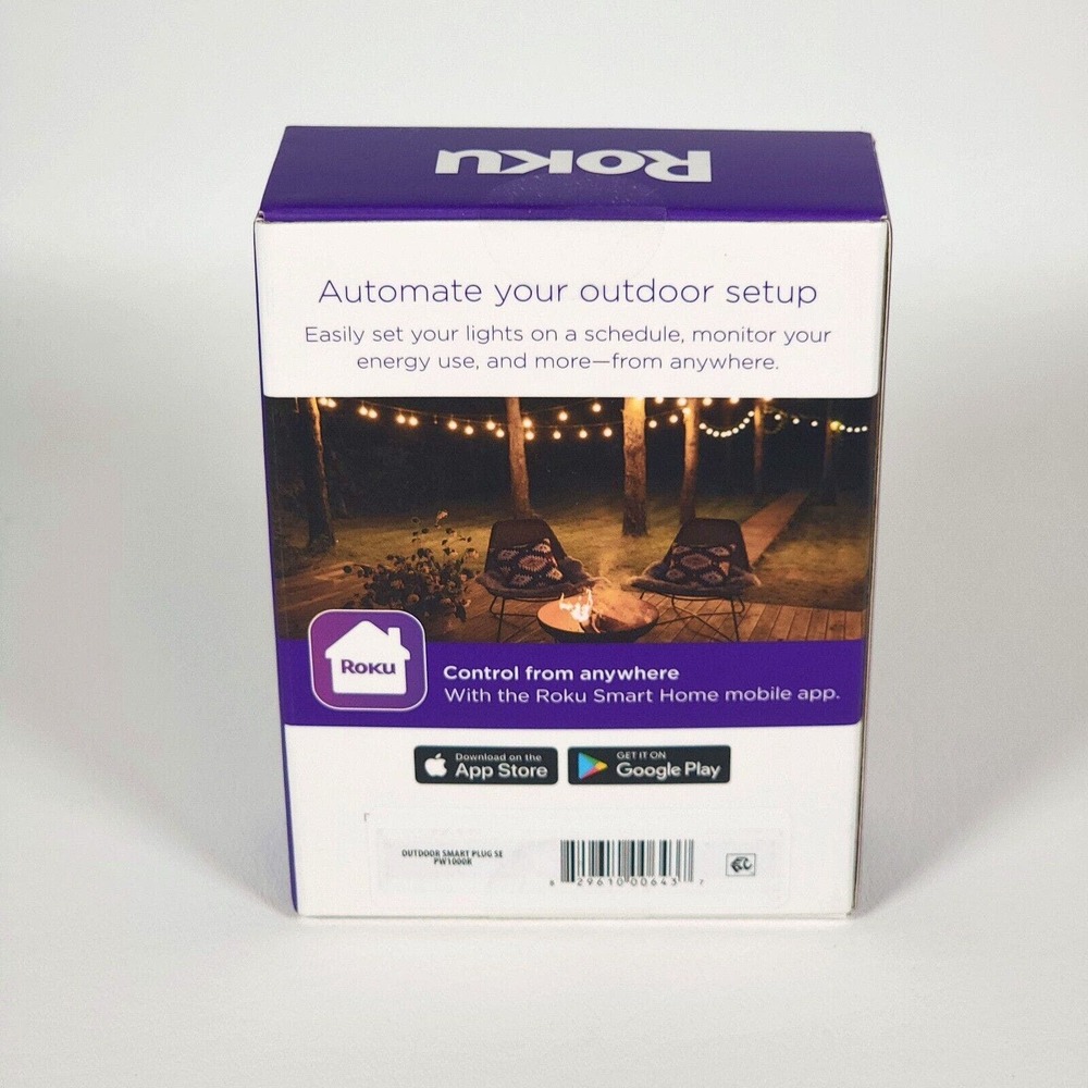 Roku PW1000R Outdoor Smart Plug SE WiFi Custom Scheduling Weather Resistant NEW - Picture 3 of 5